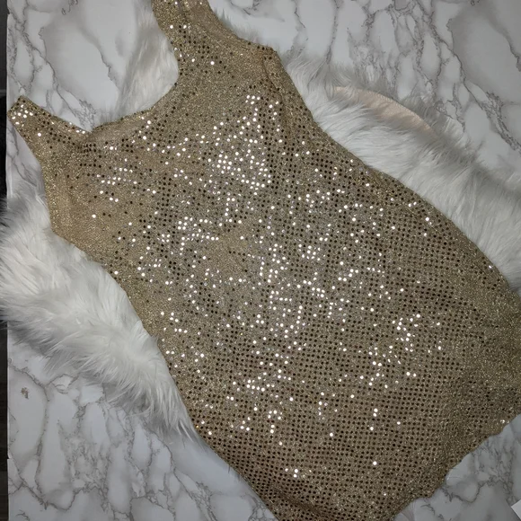 Frederick's of Hollywood | Intimates & Sleepwear | Vintage 9sy2k Fredricks  Of Hollywood Gold Sparkle Dress Slip Size Small | Poshmark